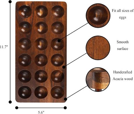 주방 조직 가정용 가전 제품 맞춤식 로고와 함께 두 층의 나무 달걀 트레이