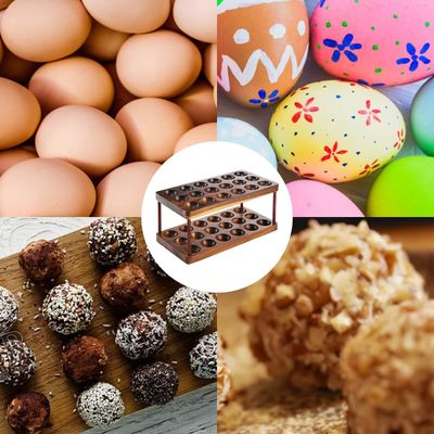 주방 조직 가정용 가전 제품 맞춤식 로고와 함께 두 층의 나무 달걀 트레이