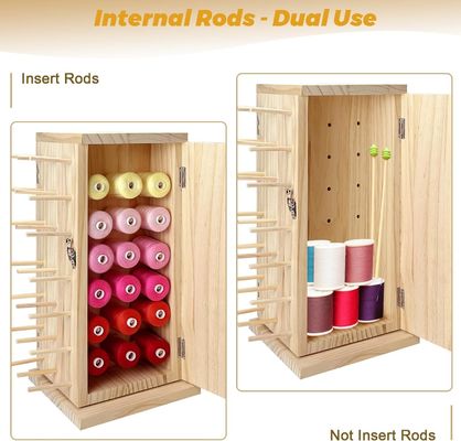 360도 회전 된 목재 나선 홀더 DIY 스풀 나선 엮기위한 이상적인 저장