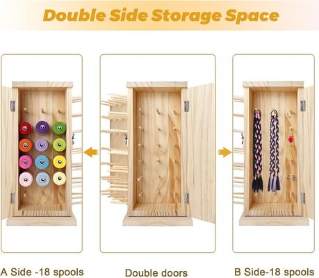 360도 회전 된 목재 나선 홀더 DIY 스풀 나선 엮기위한 이상적인 저장