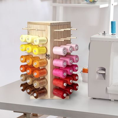 360도 회전 된 목재 나선 홀더 DIY 스풀 나선 엮기위한 이상적인 저장