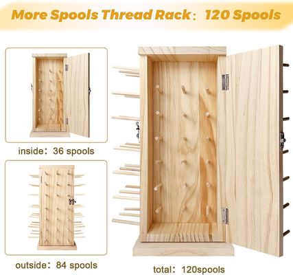 360도 회전 된 목재 나선 홀더 DIY 스풀 나선 엮기위한 이상적인 저장