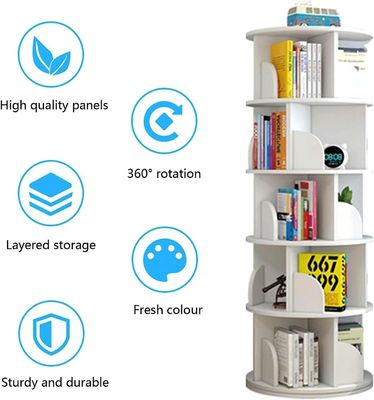 어린이 책 보관용 맞춤형 로고 다채로운 360도 회전 책상