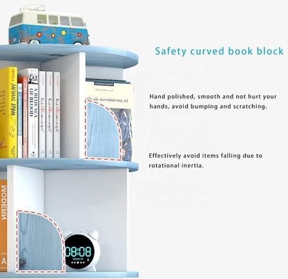 어린이 책 보관용 맞춤형 로고 다채로운 360도 회전 책상
