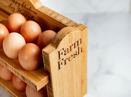 환경 친화적 인 대나무 촌락 나무 달걀 보관기 냉장고 또는 사용자 지정 요청