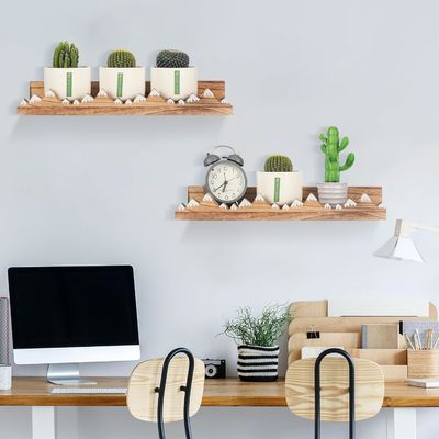 맞춤 로고 벽에 장착 된 시골 3 PC 눈 산 유치실의 떠있는 선반