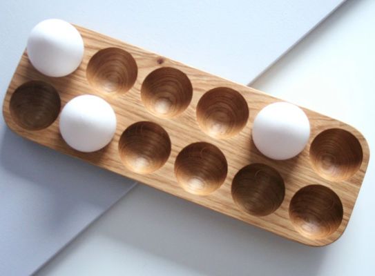 카운터 톱 조직을 위한 실용적인 단일 계층 목재 계란 보관기