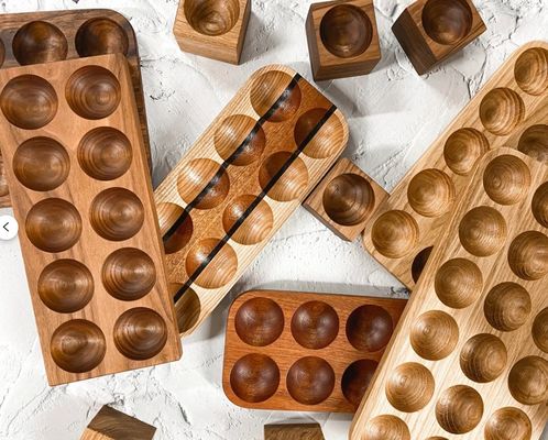 카운터 톱 조직을 위한 실용적인 단일 계층 목재 계란 보관기