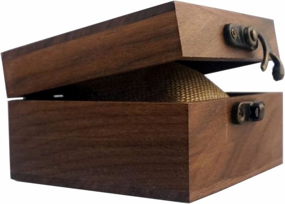 고 광택 직사각형 호두 나무 공예품 보석 시계 사용자 지정 로고로 된 목재 선물 상자