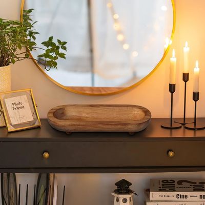 맞춤 로고 농장 촌락 갈색 장식 그릇을 위한 허용 된 둥근 그릇 세트