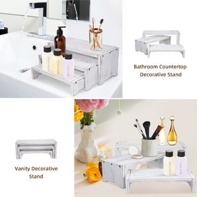 가정 장식 및 선물 기능적인 디자인 3층 목재 청동 컵 케이크 디저트 디스플레이 라이저