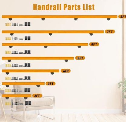 실내 계단 안전 비틀림 경관 3ft 소나무 손잡이 귀하의 요청으로 전체 키트