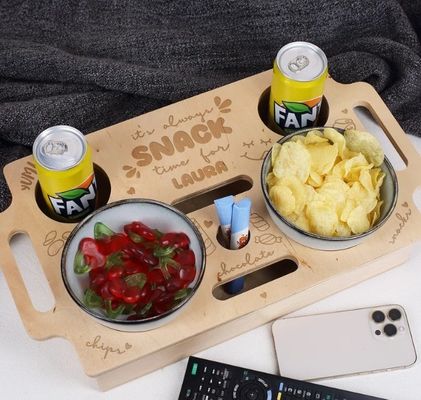 접히지 않는 래크 목재 소파 바 간식 트레이 공간 절약 소규모 공간에 대한 저장