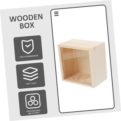 나무 상자 데스크톱 액세서리 케이스 장식용 나무 보물 맑은 뚜?? 작은 디스플레이