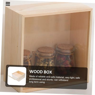 나무 상자 데스크톱 액세서리 케이스 장식용 나무 보물 맑은 뚜?? 작은 디스플레이
