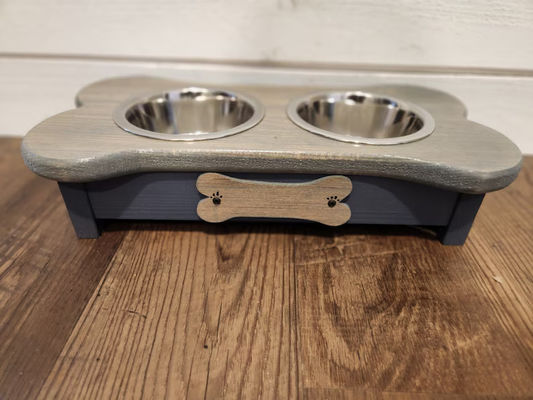 202406 개인화 이름 태그 애완 동물 저녁 식사용 작은 목재 개 먹이기 무료 샘플 요금