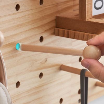 주방 가구 보관 목재 디스플레이 패널 키트 2 조각 페그보드 디스플레이 스탠드