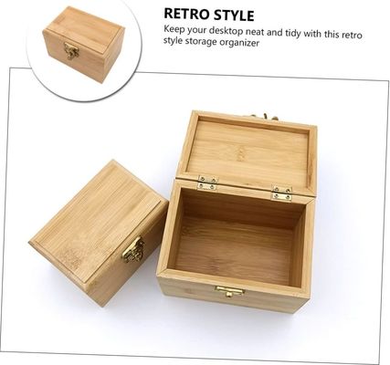 목재 Bambu 보석 보관 드라워 조직기 슬라이딩 뚜?? 귀걸이 저장 케이스