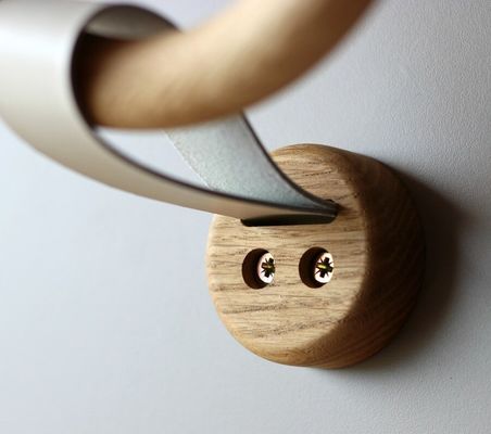 에코 친화적인 목재 수건 기기 반지 욕실 장식용 단일 계층 저장 기기 기기