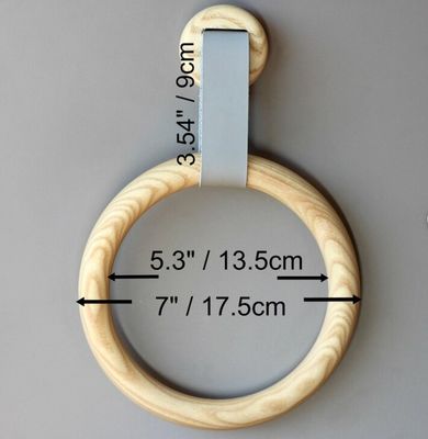 에코 친화적인 목재 수건 기기 반지 욕실 장식용 단일 계층 저장 기기 기기