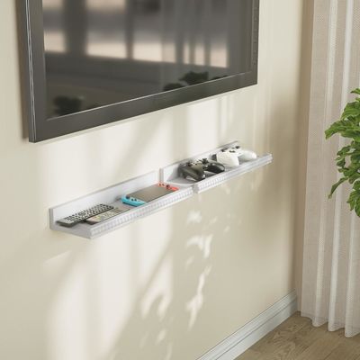 목재 구슬과 입술 디자인 부동 선반 2 현대 흰색 세트 다기능