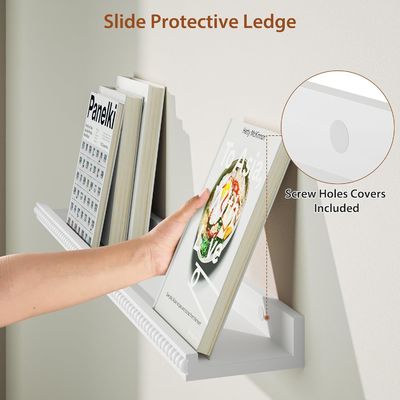 목재 구슬과 입술 디자인 부동 선반 2 현대 흰색 세트 다기능