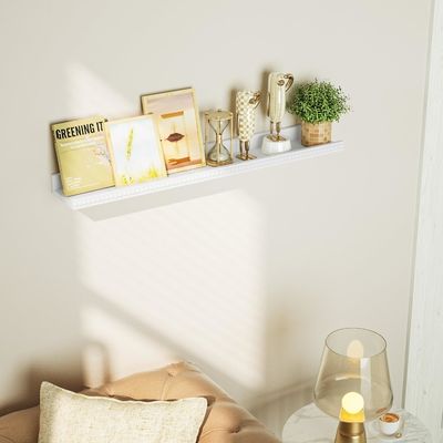 목재 구슬과 입술 디자인 부동 선반 2 현대 흰색 세트 다기능