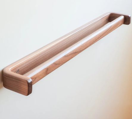 욕실 수건 랙 수작업 목조 수건 바 큰 호박 수건 레일 접지 않는 랙