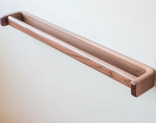 욕실 수건 랙 수작업 목조 수건 바 큰 호박 수건 레일 접지 않는 랙