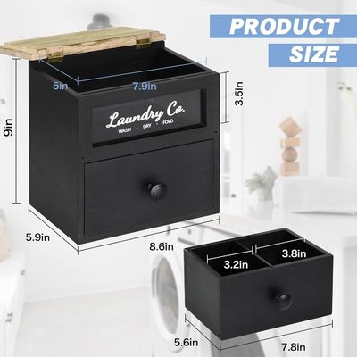 MDF 목재 맞춤형 단단한 목재 건조기 잎 홀더 세탁 팟 컨테이너 저장 상자