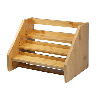 유기 직사각형 Bambu Cabinet Organizer Shelves 3 와이어 두께 중간 너비