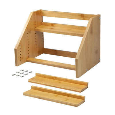 유기 직사각형 Bambu Cabinet Organizer Shelves 3 와이어 두께 중간 너비