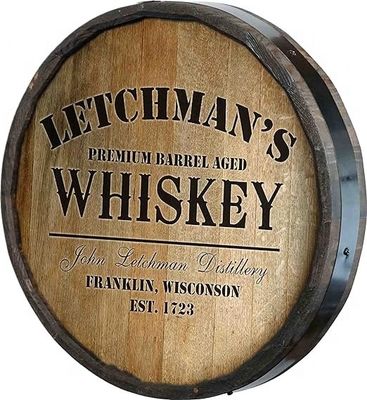 래킹 인쇄 처리 목재 배럴 벽 장식 술과 맥주를위한 바 표지판