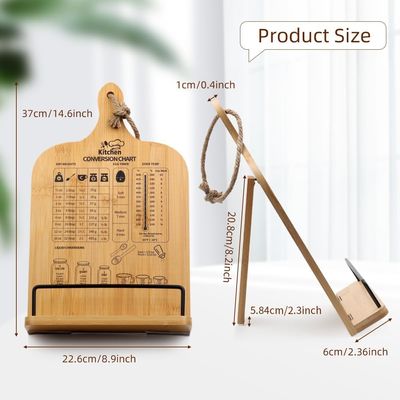 측정 변환 차트와 함께 단일 계층 요리 책 서판 필수 가정용 품목