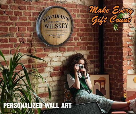 래킹 인쇄 처리 목재 배럴 벽 장식 술과 맥주를위한 바 표지판