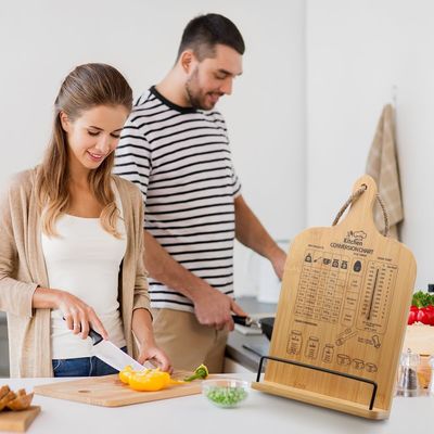 측정 변환 차트와 함께 단일 계층 요리 책 서판 필수 가정용 품목