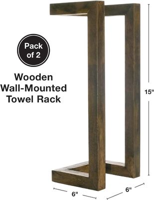 202405 벽에 장착 된 목재 수건 기기