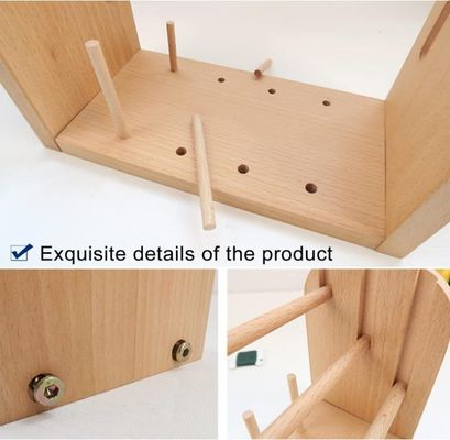 202406 목재 가닥 스풀 홀더 스핀 스풀 저장 랙 스핀 볼 와인더 컴팩트