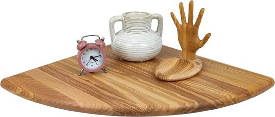 TV 액세서리 및 작은 식물 사진 프레임 저장을위한 벽에 장착 된 목재 코너 셸프