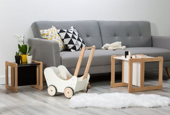 맞춤형 로고 공간 절약 기능 202406 몬테소리 목재 다기능 의자