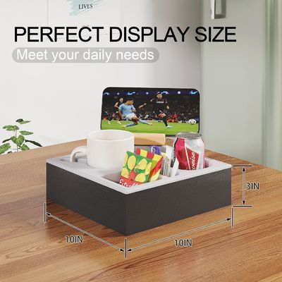 방수 방출 목조 소파 컵 홀더 트레이 침대 소파 조직기 수작업