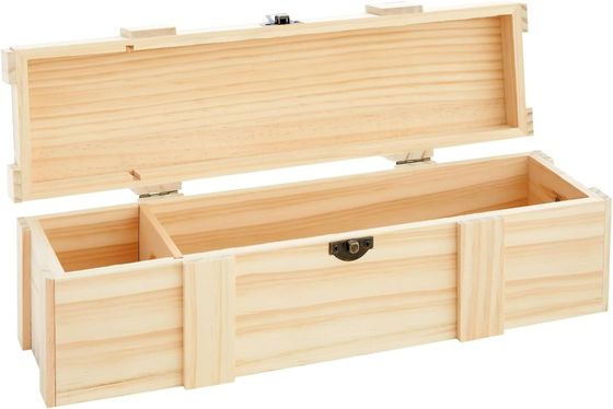 분할 또는 반 와인 병 고형 나무 와인 상자 13.8X3.9X3.9 인치 사용자 지정 로고