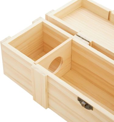 분할 또는 반 와인 병 고형 나무 와인 상자 13.8X3.9X3.9 인치 사용자 지정 로고