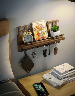 벽 장식 출입구 조직기용용 두층 목재 메일 및 키 홀더