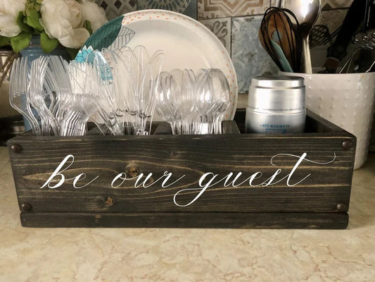 부엌 카운터 및 파티 호스팅을 위해 브리즈 솔로 컵 목재 홀더 호스팅