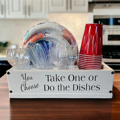 부엌 카운터 및 파티 호스팅을 위해 브리즈 솔로 컵 목재 홀더 호스팅