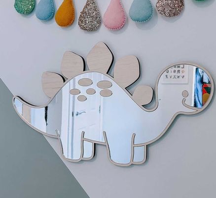 사용자 정의 로고 나무 공룡 모양 프레임 거울