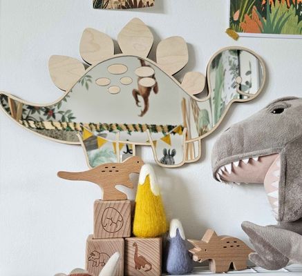 사용자 정의 로고 나무 공룡 모양 프레임 거울