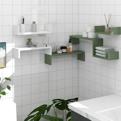 애완동물 케이지 벽 보관 장치 책상 세트 3 개의 목재 부동 선반