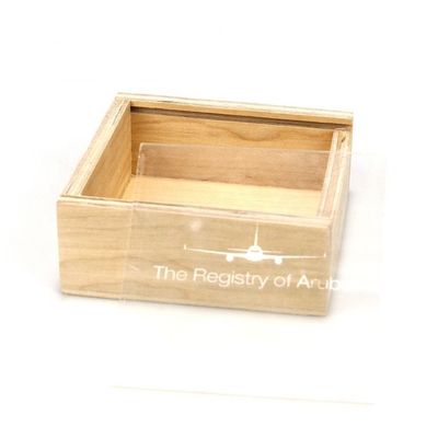 맞춤형 로고 브랜딩 10x10x3.8cm 슬라이딩 뚜?? 이 있는 받아 들일 수 있는 목재 저장 상자